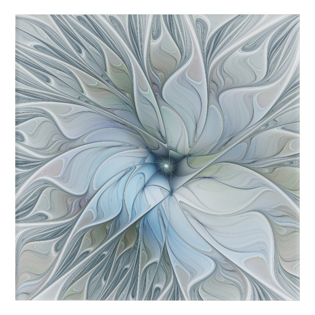 Elegant Beauty Modern Abstract Fractal Art Flower (Front)