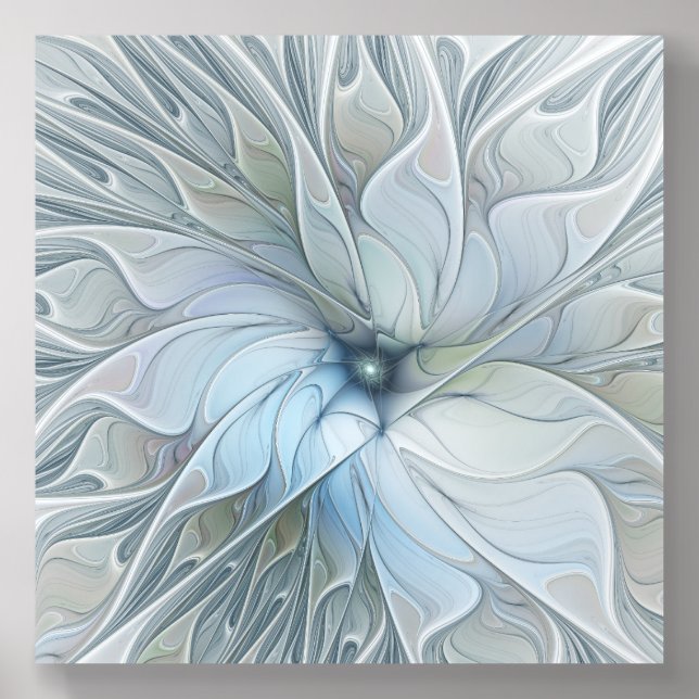 Elegant Beauty Modern Abstract Fractal Art Flower Acrylic Photo Tile (Front Set)