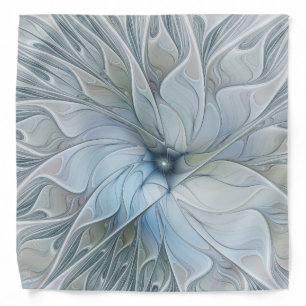 Elegant Beauty Modern Abstract Fractal Art Flower Bandana