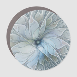 Elegant Beauty Modern Abstract Fractal Art Flower Car Magnet