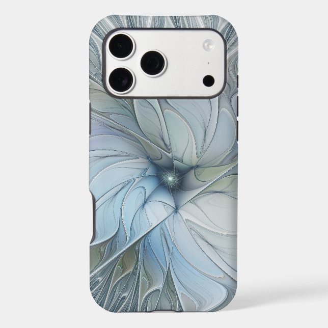 Elegant Beauty Modern Abstract Fractal Art Flower Case-Mate iPhone Case (Back)
