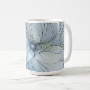 Elegant Beauty Modern Abstract Fractal Art Flower Coffee Mug