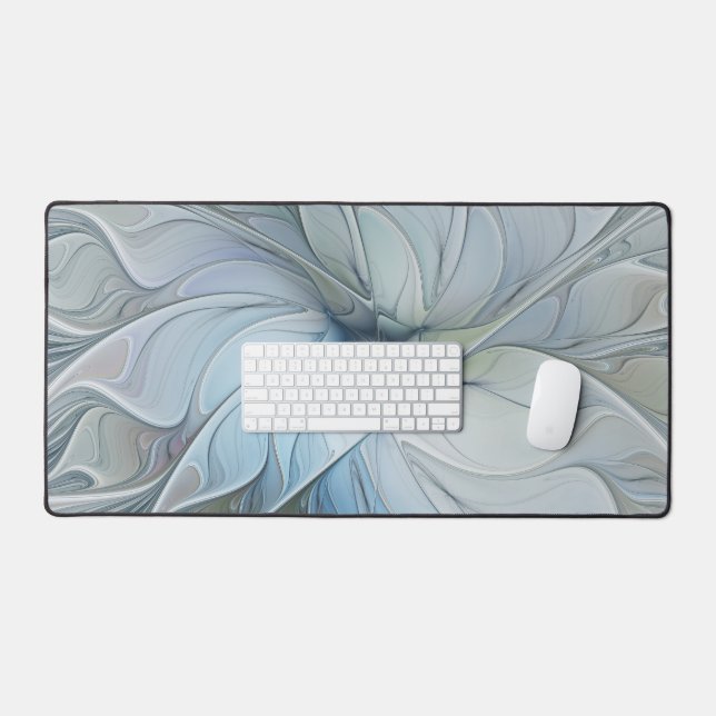 Elegant Beauty Modern Abstract Fractal Art Flower Desk Mat (Keyboard & Mouse)