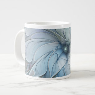 Elegant Beauty Modern Abstract Fractal Art Flower Giant Coffee Mug