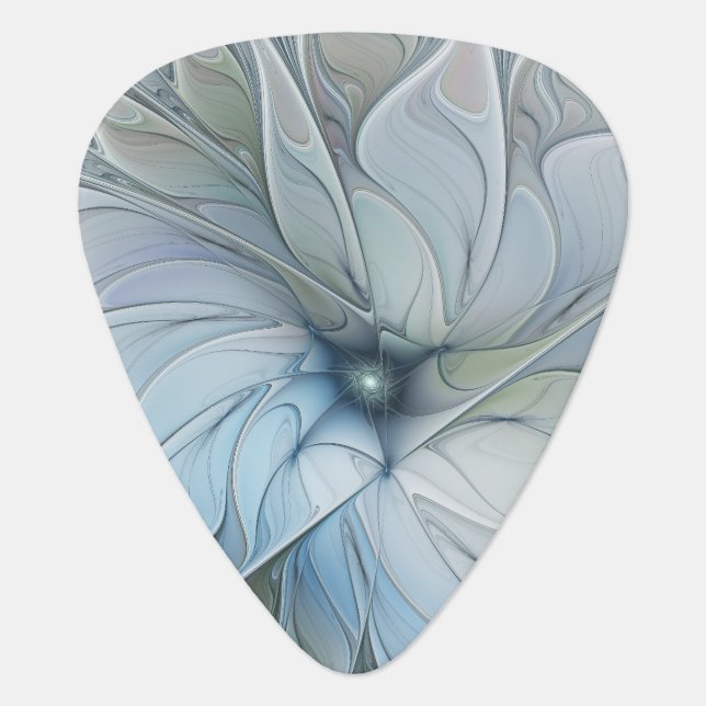 Elegant Beauty Modern Abstract Fractal Art Flower Guitar Pick (Front)