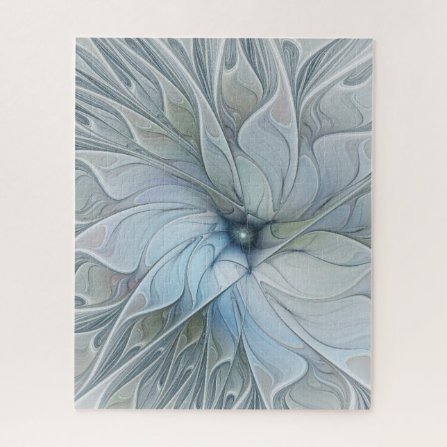 Elegant Beauty Modern Abstract Fractal Art Flower Jigsaw Puzzle (Vertical)