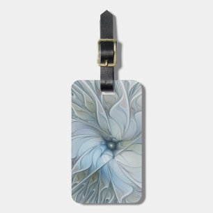 Elegant Beauty Modern Abstract Fractal Art Flower Luggage Tag