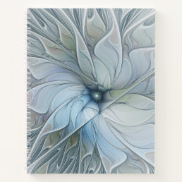 Elegant Beauty Modern Abstract Fractal Art Flower Notebook