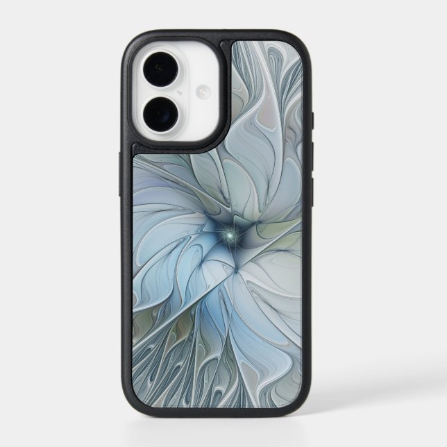 Elegant Beauty Modern Abstract Fractal Art Flower Otterbox iPhone Case (Back)