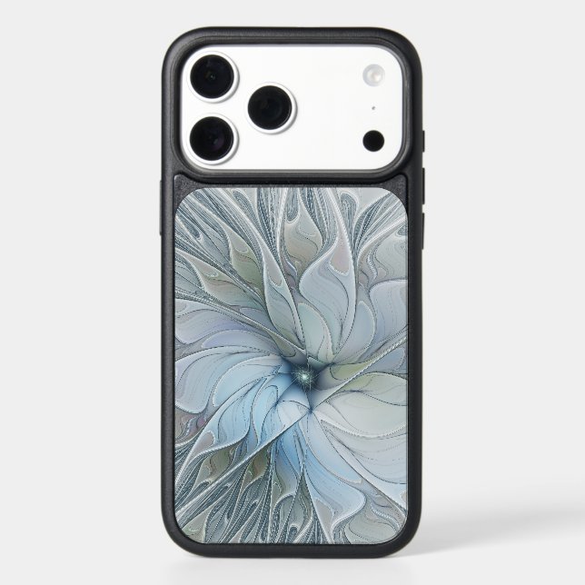 Elegant Beauty Modern Abstract Fractal Art Flower Otterbox iPhone Case (Back)