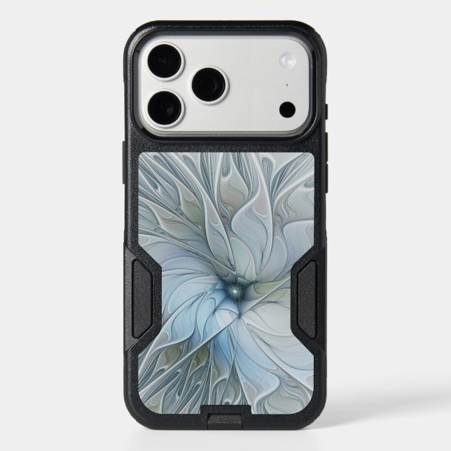 Elegant Beauty Modern Abstract Fractal Art Flower Otterbox iPhone Case (Back)