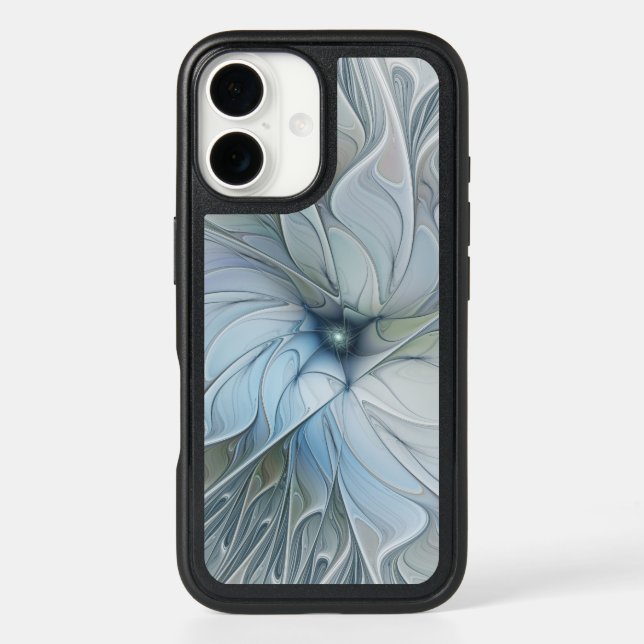 Elegant Beauty Modern Abstract Fractal Art Flower Otterbox iPhone Case (Back)