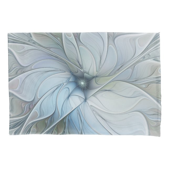 Elegant Beauty Modern Abstract Fractal Art Flower Pillow Case (Front)