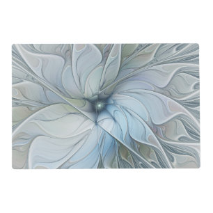 Elegant Beauty Modern Abstract Fractal Art Flower Placemat