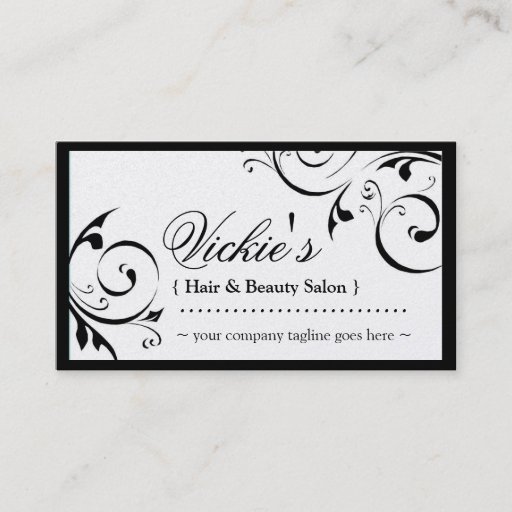 Customizable Elegant Beauty Salon Business Card