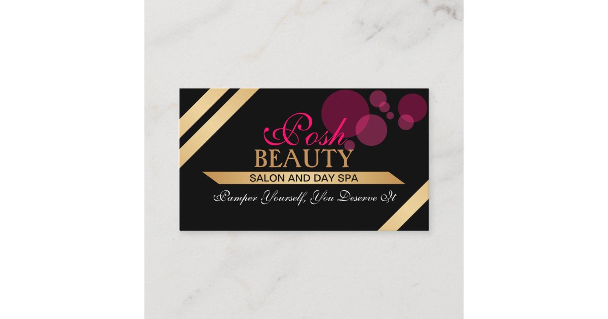 Elegant Beauty Salon Business Card Zazzle Com