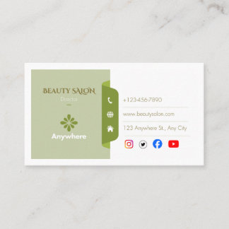Elegant Beauty Salon Business Card | Hairstylist M
