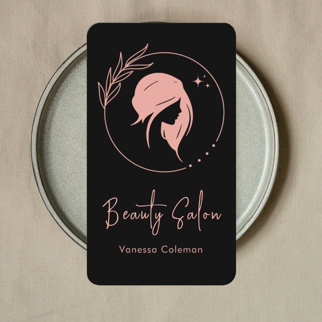 Elegant Beauty Salon Modern Stylish Business Card (Creator Uploaded)