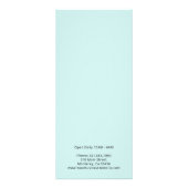 Elegant Beauty Salon Price List Turquoise Rack Card | Zazzle