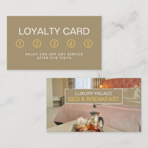 Elegant Bed & Breakfast Accommodation Business Loyalty Card