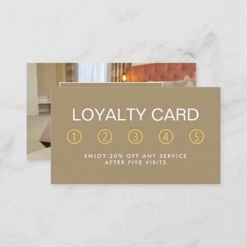 Elegant Bed  Breakfast Accommodation Business Loyalty Card