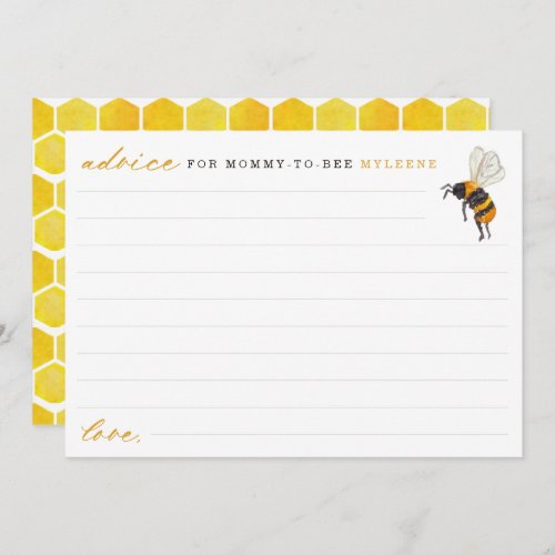 Elegant Bee and Honeycomb Baby Shower Advice