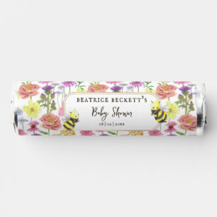 Elegant Bee and Wildflower Baby Shower Breath Savers® Mints