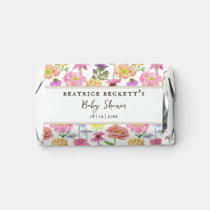 Elegant Bee and Wildflower Baby Shower Hershey's Miniatures