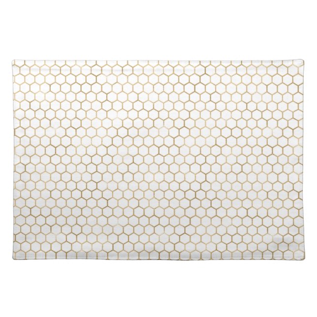 elegant bee honeycomb Wedding party  Cloth Placemat (Front)
