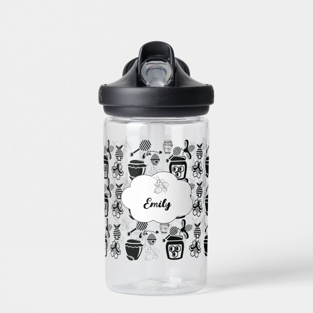 Elegant Bee theme  kid's back to school water Bottle (Front)
