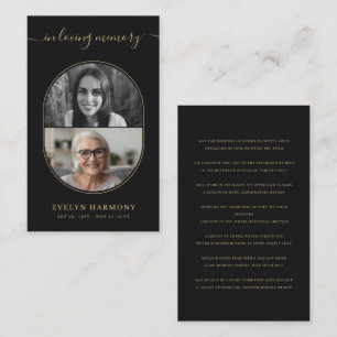 Elegant Before & After Photo Funeral Prayer Card
