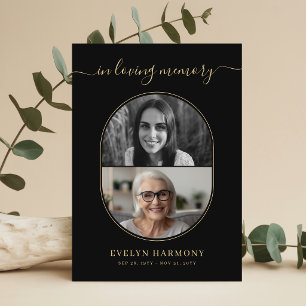 Elegant Before & After Photo Funeral Program
