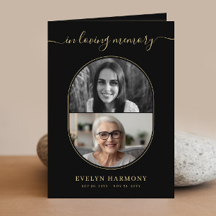 Elegant Before & After Photo Funeral Program