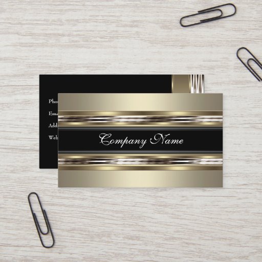 Customizable Elegant Beige and Black Business Card