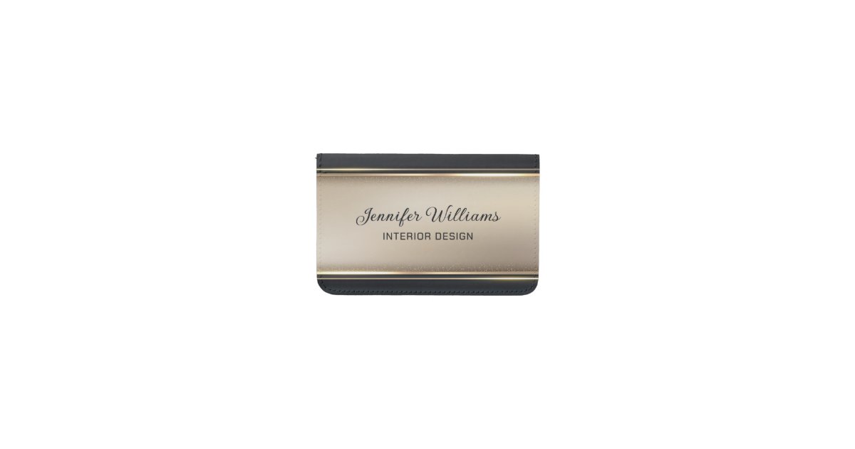 Beige/black cardholder