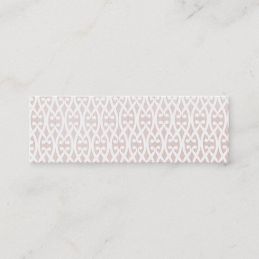 Customizable Elegant Beige and White Lattice Pattern Business Cards