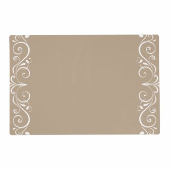 Elegant Beige And White Placemat by idesigncafe at Zazzle
