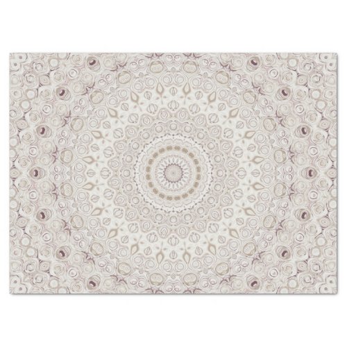 Elegant Beige Boho Medallion Design Tissue Paper