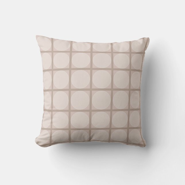 Elegant Beige Brown Trendy Chic Template Modern Throw Pillow (Front)