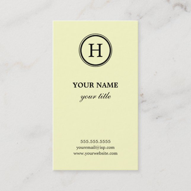 Elegant Beige Business Cards (Front)