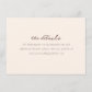 Elegant Beige Calligraphy Enclosure Card