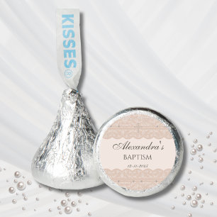 Elegant Beige Cross Christian Baptism Favor