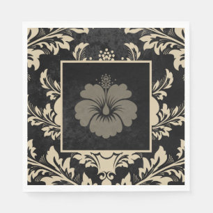 Elegant beige damask Christmas custom Paper  Napkins