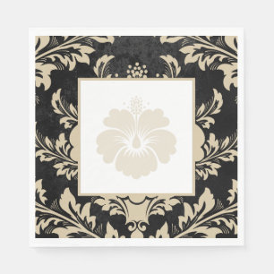 Elegant beige damask Christmas custom Paper  Napkins