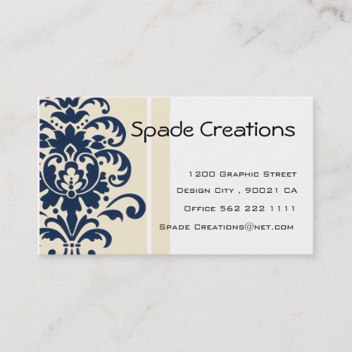 Elegant Beige Damask - Customized Business Cards