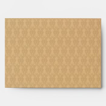 Elegant Beige Damask Pattern Envelope 5x7 (a7) by HumphreyKing at Zazzle