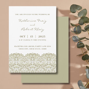 ELEGANT BEIGE LACE INVITATION