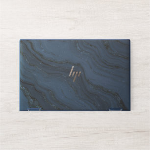 Elegant Beige Marble Background With Gold Glitter HP Laptop Skin