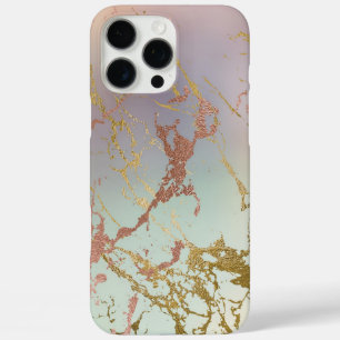 Elegant Beige Marble Mint Sage Green Rose Gold iPhone 16 Pro Max Case