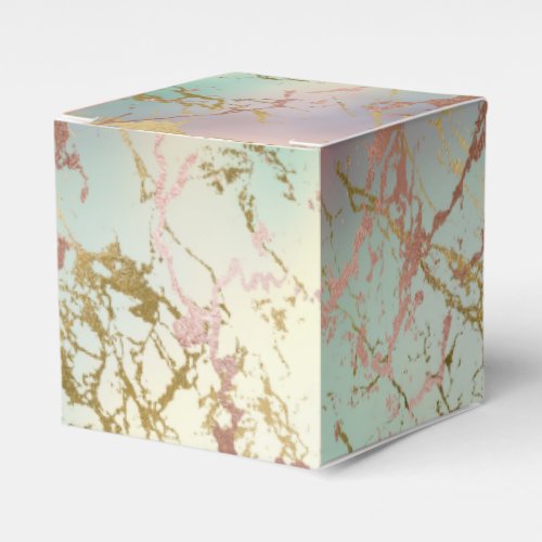 Elegant Beige Marble  Mint Sage Green Rose Gold Favor Boxes